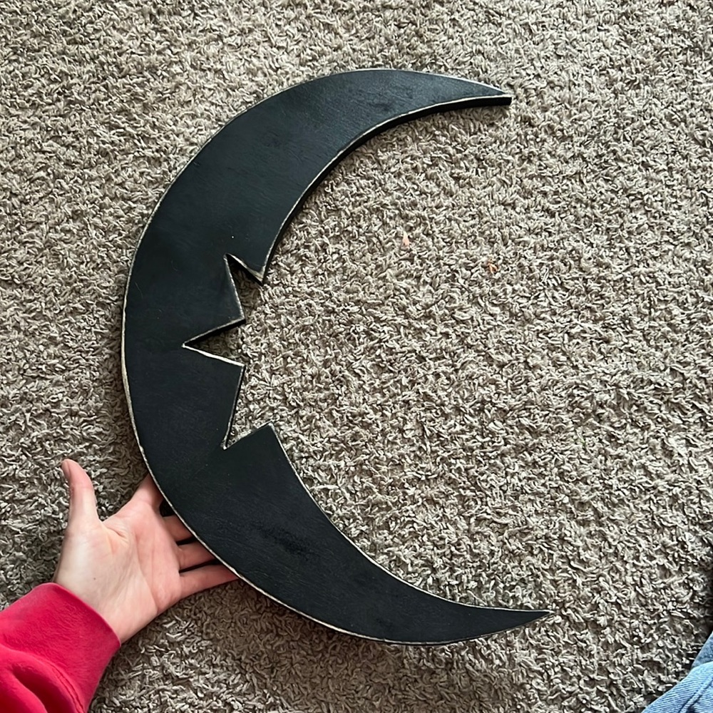 Wood Painted Moon Hanging